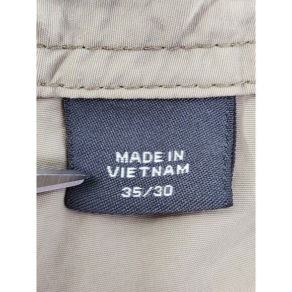 Eddie Bauer Nylon Cargo Pants Size 35/30 Tan Outdoors Fishing Hunting Hiking - Picture 7 of 15